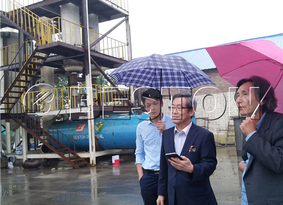 Korea Customers Came to Visit Beston Waste Pyrolysis Plant