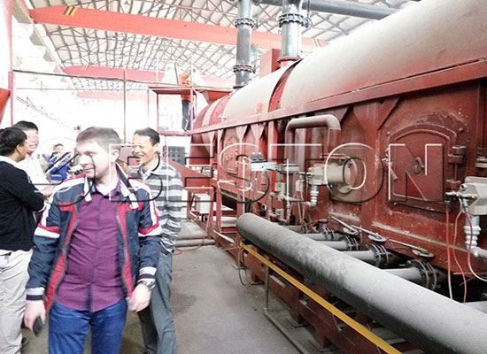 Russian Customers Come to Visit Beston Pyrolysis Plant
