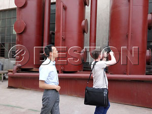 Russian Customers Come to Visit Pyrolysis Plant