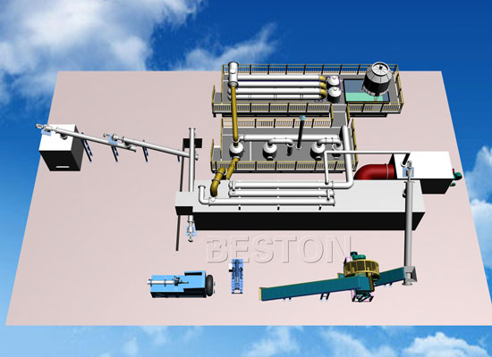 continuous waste tyre pyrolysis plant