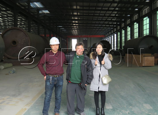 Canadian Customers were Invited to Visit Beston Tyre Pyrolysis Machine